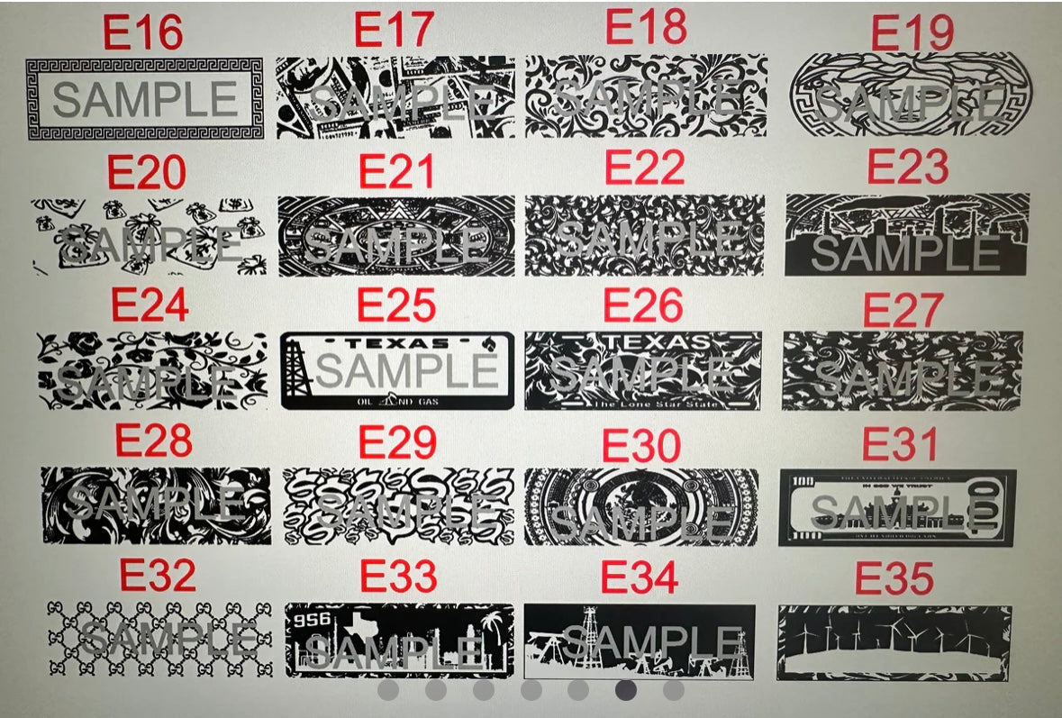 HARD HAT NAME PLATES GOLD ACRYLIC