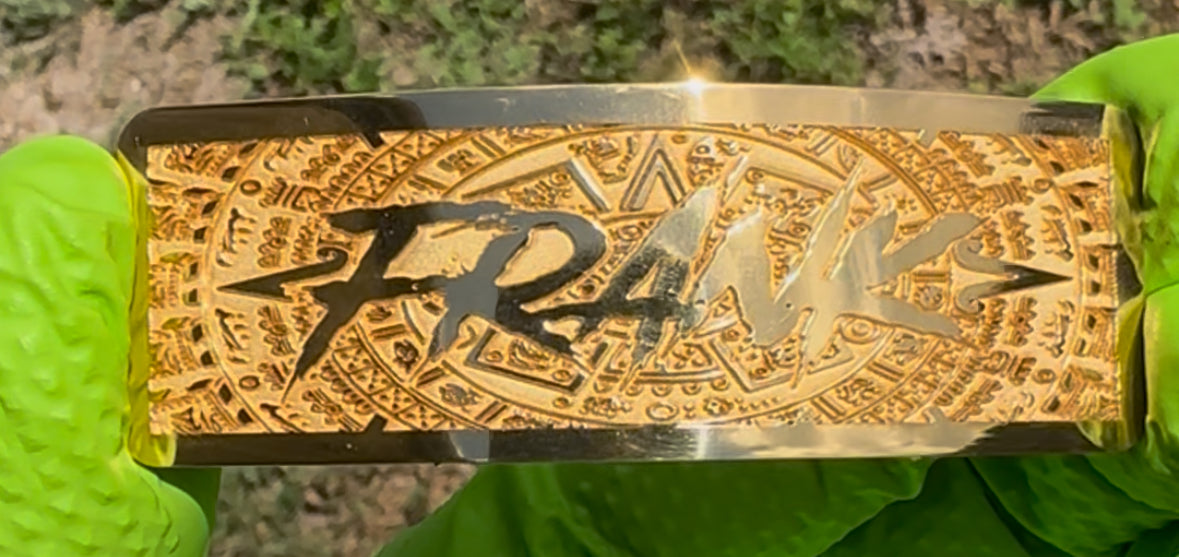 24k gold plated name plate