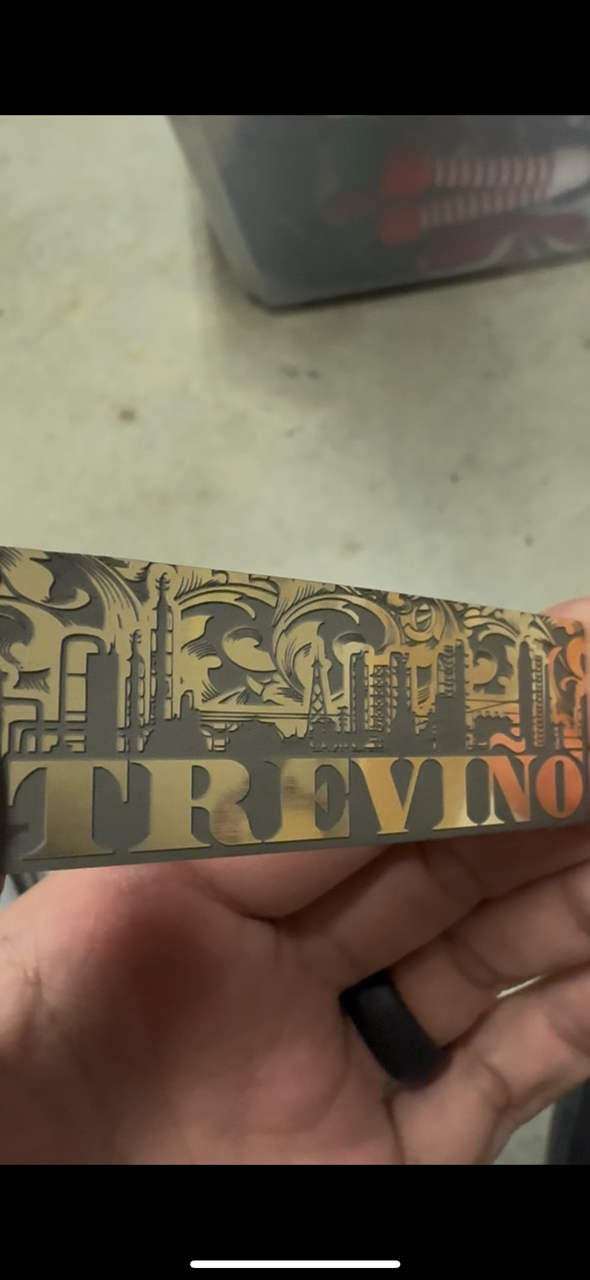 HARD HAT NAME PLATES GOLD ACRYLIC