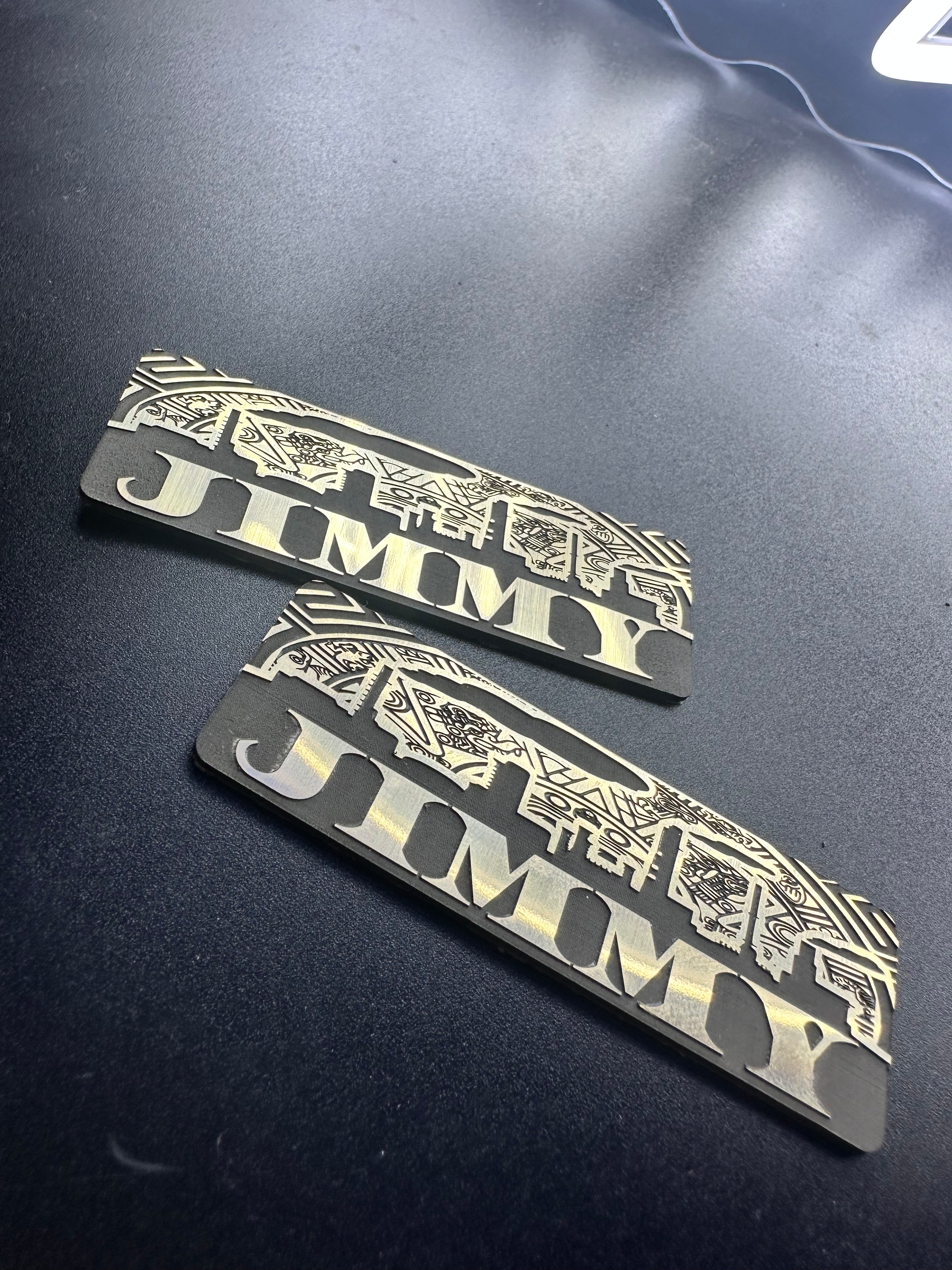 HARD HAT NAME PLATES GOLD ACRYLIC