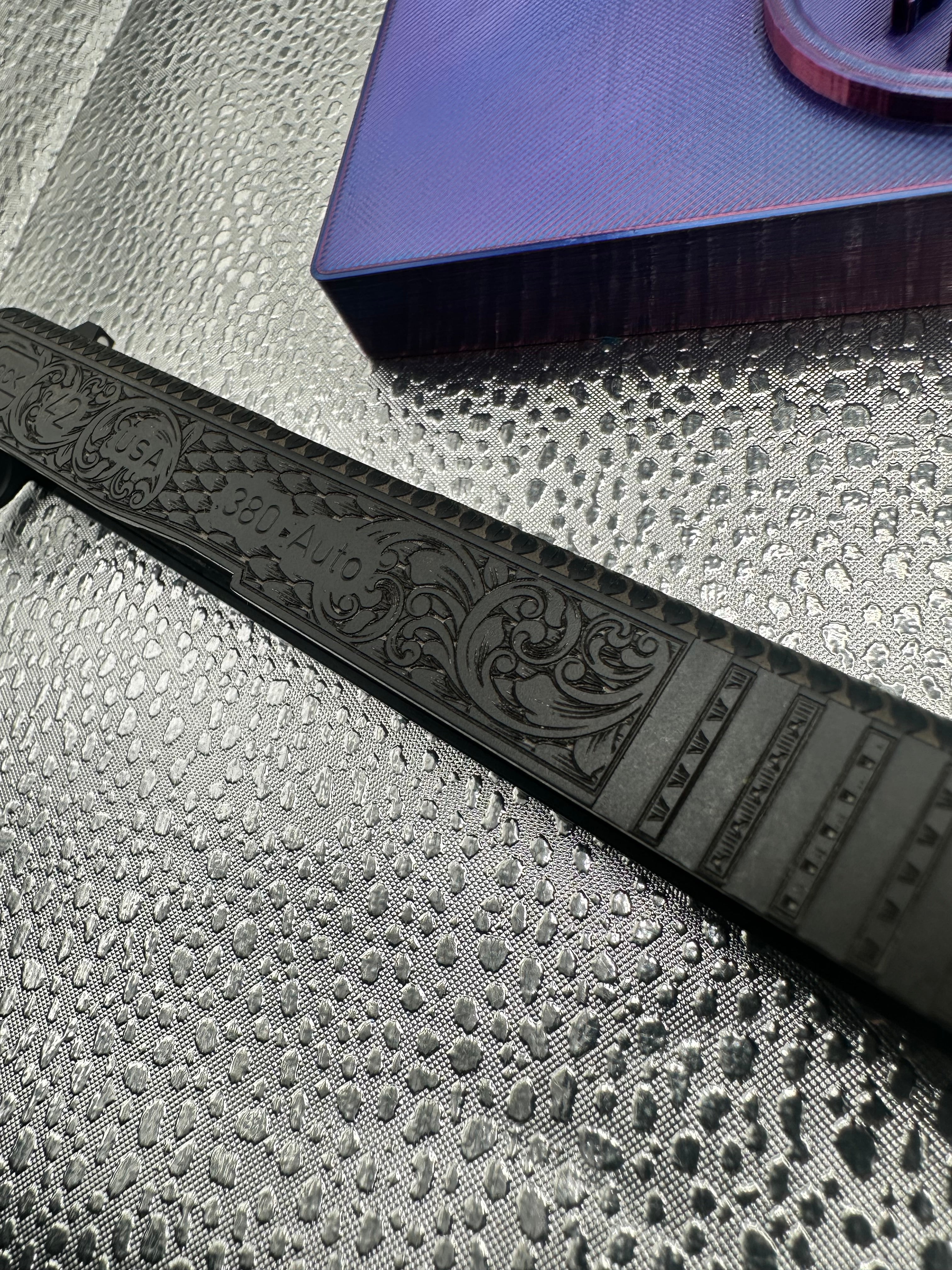Custom Engraving for GLOCK SLIDE