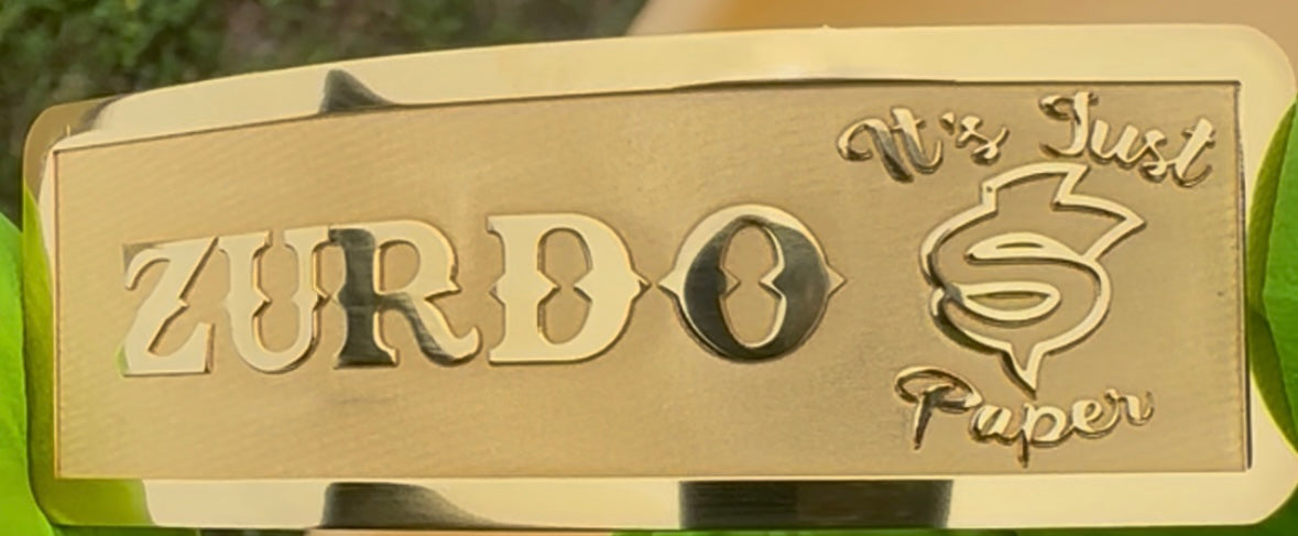 24k gold plated name plate