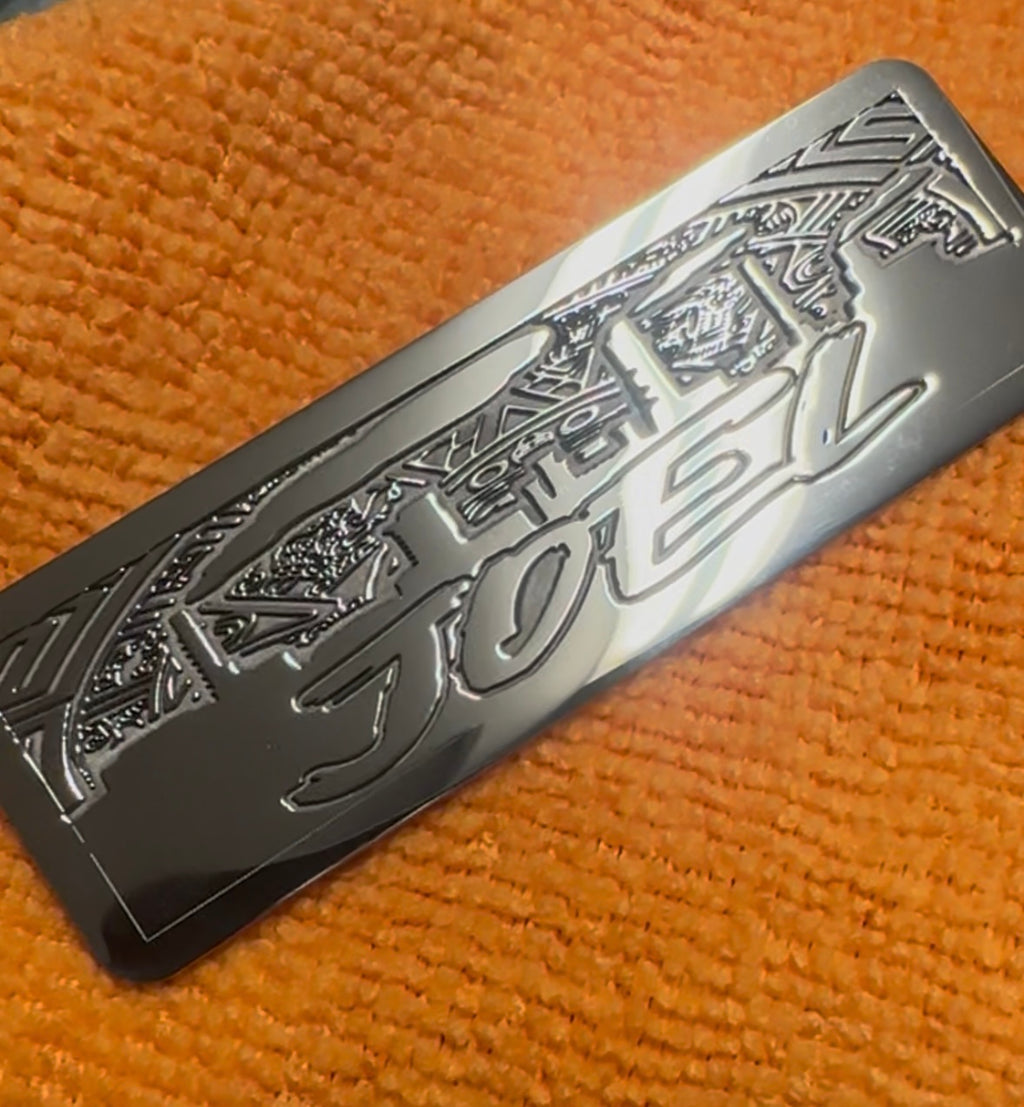 Polished Hard Hat Name Plate