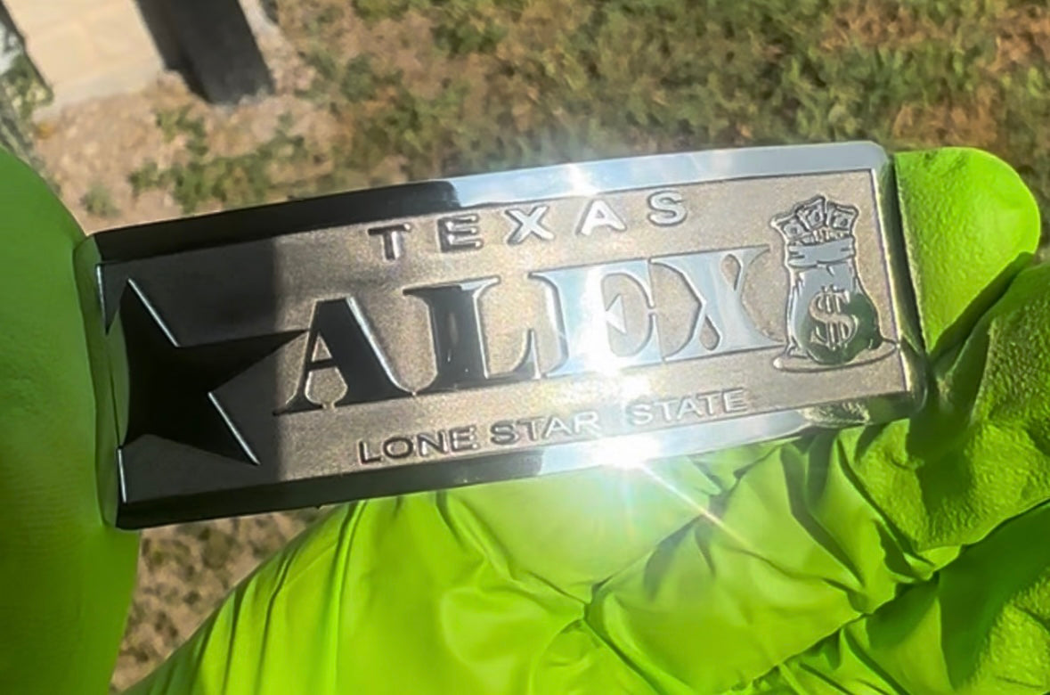 Polished Hard Hat Name Plate