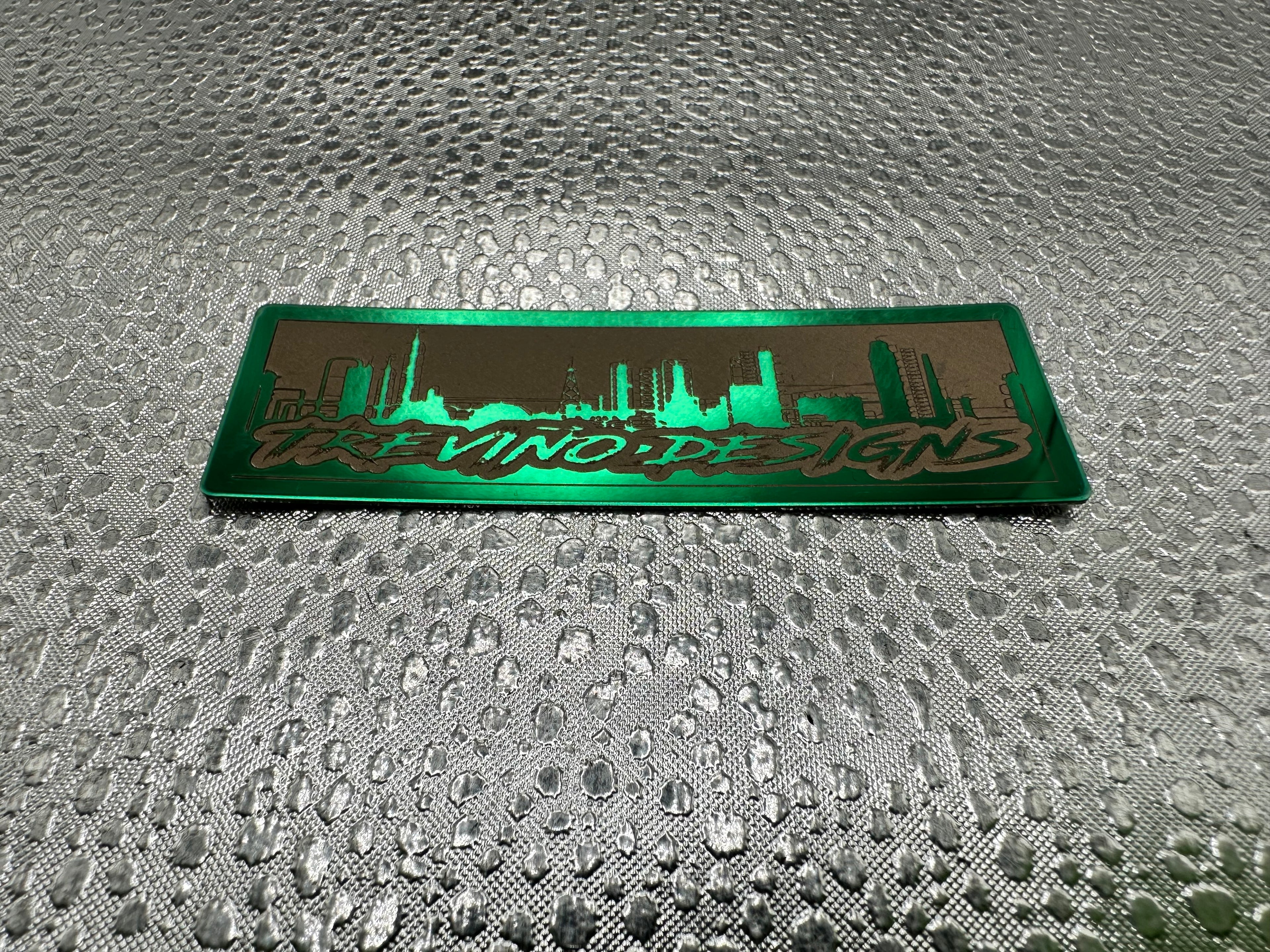 MIRROR COLOR HARD HAT NAMEPLATES